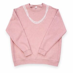 Hawaiian Pikake Lei Made with Aloha Pink Sweatshirt